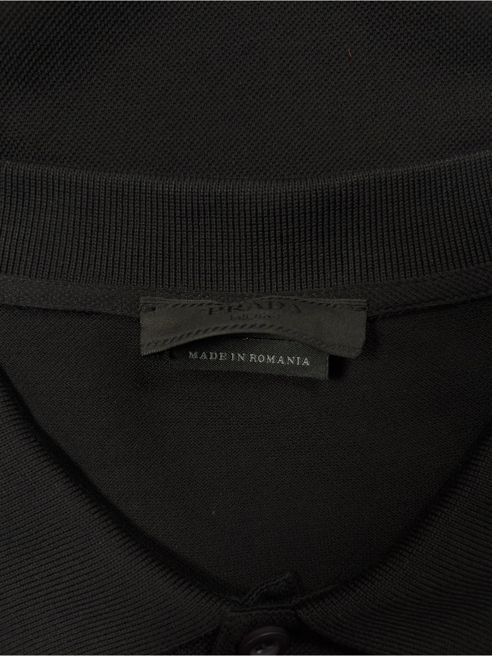 PRADA Milano Men`s Black Luxury Casual Long Sleeve Polo Shirt RRP1200$ - Picture 11 of 12